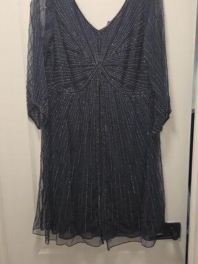JKara Navy Beaded Dress NWT size 16